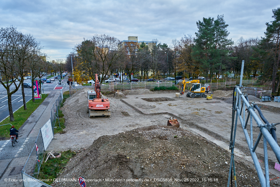 25.11.2022 - Baustelle an der Quiddestraße Haus für Kinder in Neuperlach